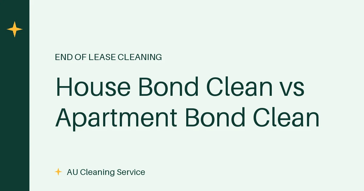 Side-by-side comparison of a suburban house and an apartment balcony showing the house vs apartment bond clean difference