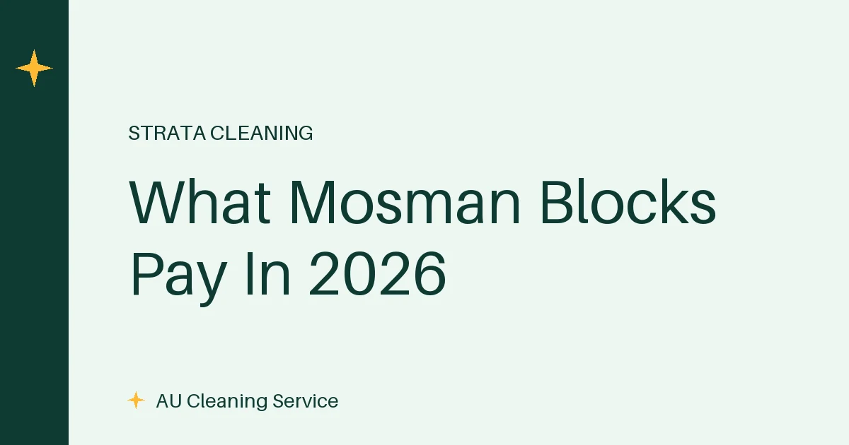 Cleaner mopping the tiled foyer of a Lower North Shore apartment block during strata cleaning in Mosman and Neutral Bay